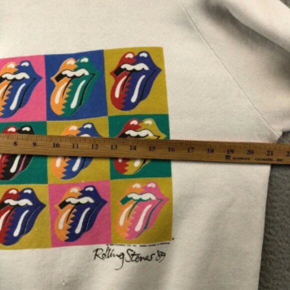 Vintage 1989 Rolling Stones North American Tour Andy Warhol Sweatshirt Size L - Picture 7 of 13